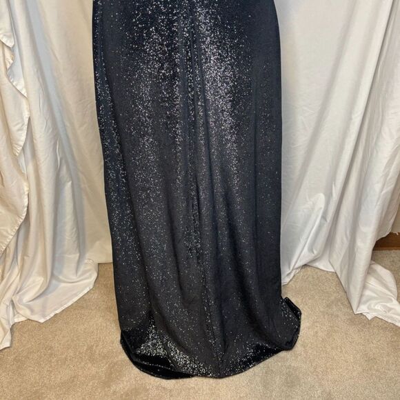 Vintage 90s JUMP Apparel Glitter Party Stretch Long Maxi Dress Womens Designer - Picture 8 of 9